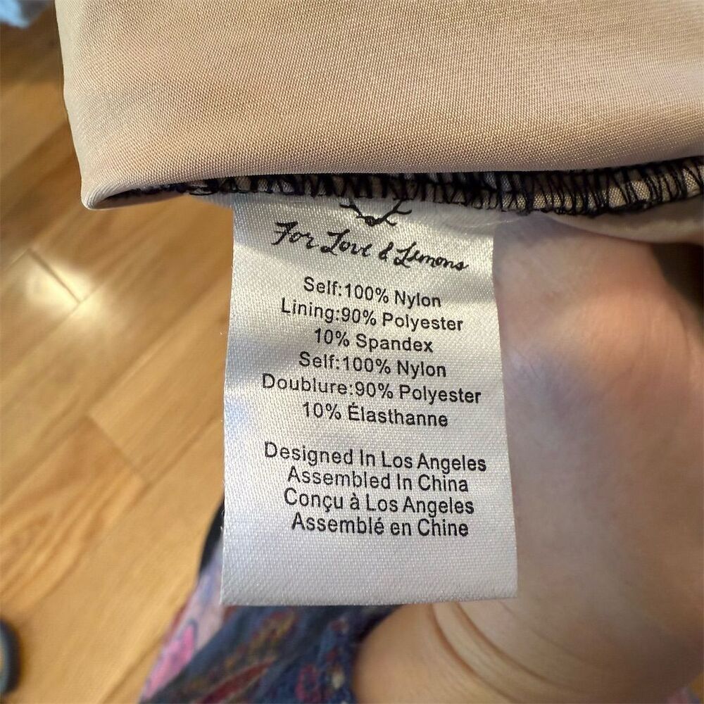 For Love & Lemons Women's Tan Lace, Feminine Skirt Size Standard - Picture 11 of 11